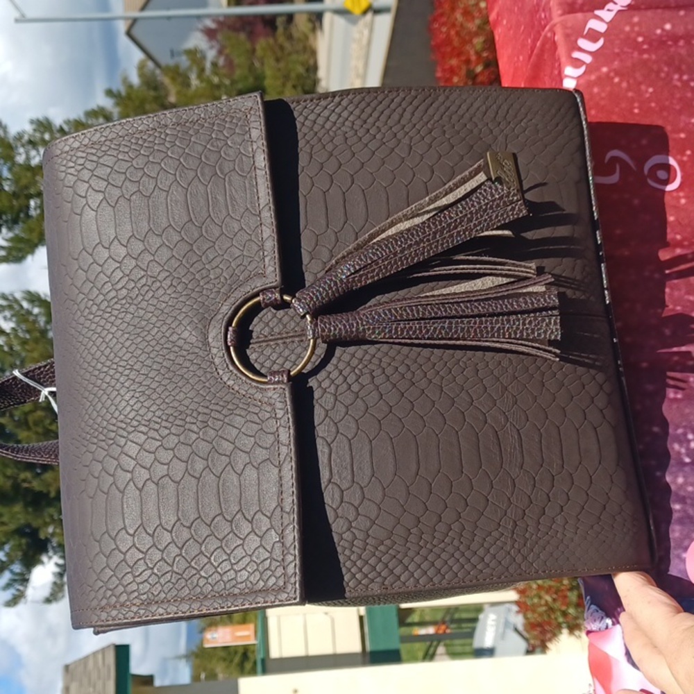Leather backpack